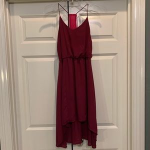 Burgundy high low